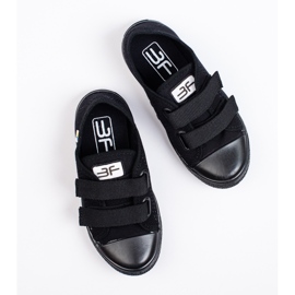 SHELOVET Sneakers da bambino nere con velcro 3F nero 1