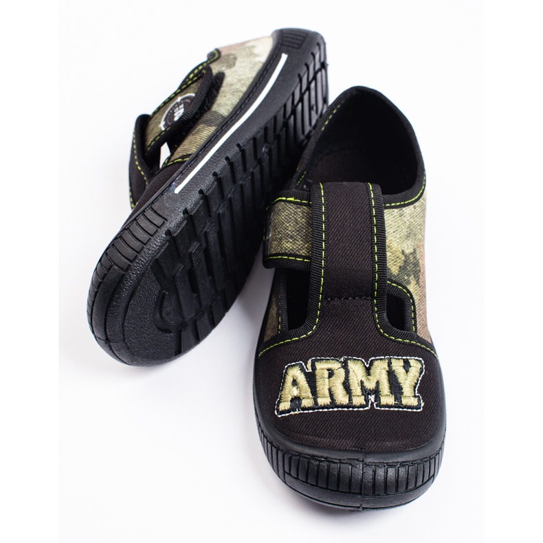 SHELOVET Pantofole in velcro per un ragazzo 3F camo multicolore 1