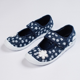 SHELOVET Pantofole fiore blu per bambina 3F 1