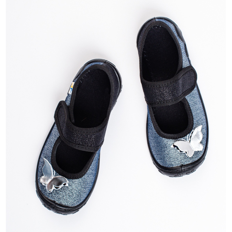 SHELOVET Pantofole farfalla 3F per bambina grigio 1