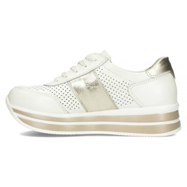 Sneakers da donna in pelle sulla piattaforma bianca Filippo 1