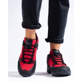 DK Scarpe da trekking all'aperto nero rosso 2