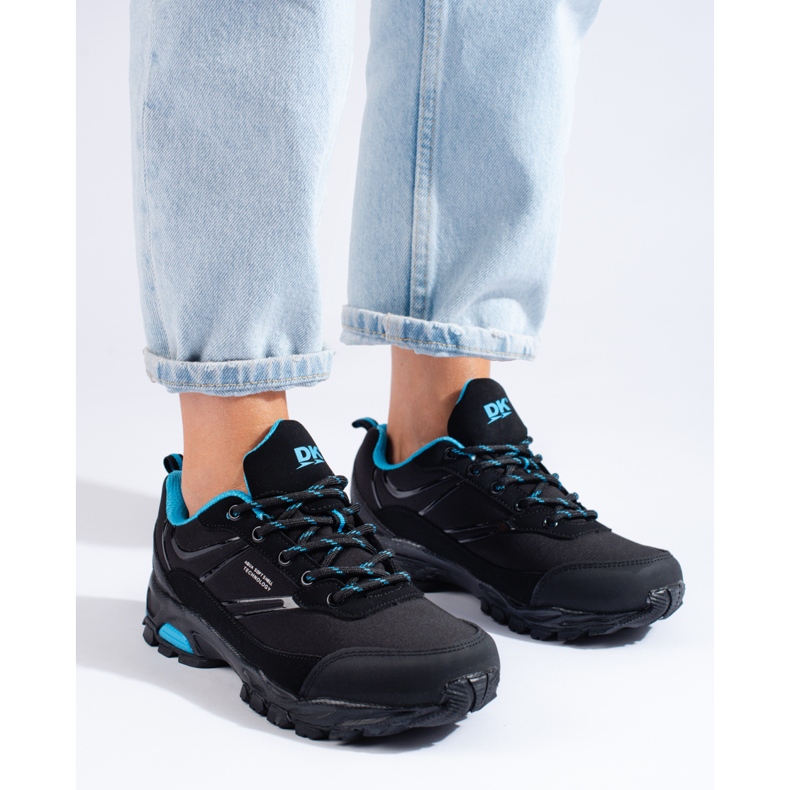 Scarpe da trekking sportive da donna DK nere e blu nero 1