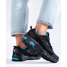 Scarpe da trekking sportive da donna DK nere e blu nero 2