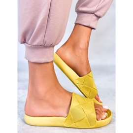 Ciabatte in gomma verde Lottner giallo 2