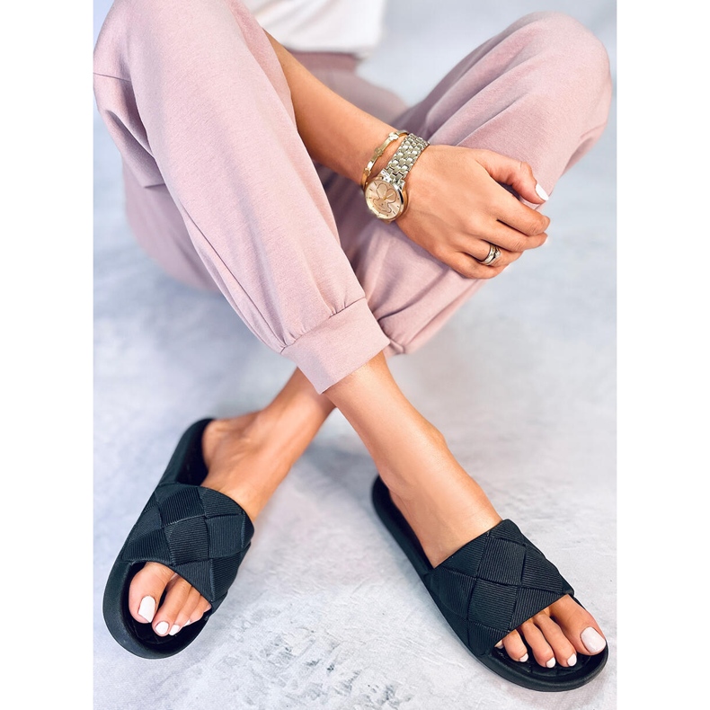 Ciabatte Lottner in gomma nera nero 1