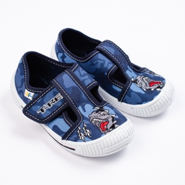 SHELOVET Pantofole per bambini blu per la scuola materna 3F 1
