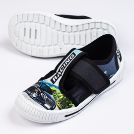 SHELOVET Pantofole per bambini con un'auto 3F nero 1