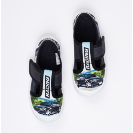 SHELOVET Pantofole per bambini con un'auto 3F nero 2