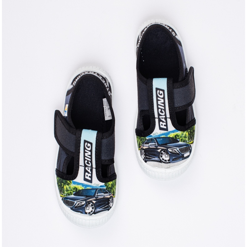 SHELOVET Pantofole per bambini con un'auto 3F nero 2