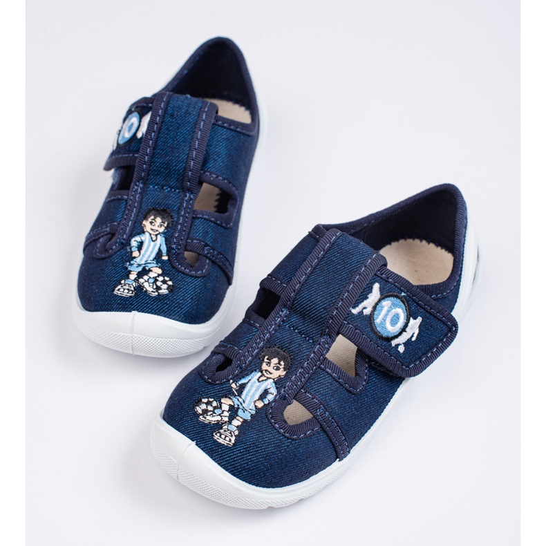SHELOVET Pantofole blu navy per asilo per bambino 3F 1