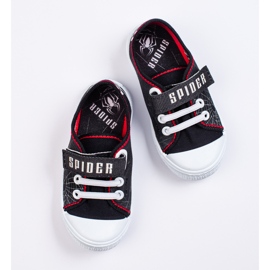 SHELOVET Sneakers da bambino con velcro 3F nero 1