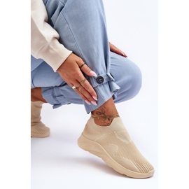 PG1 Scarpe Sportive Senza Lacci da Donna Beige Claris 1