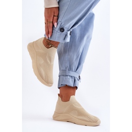 PG1 Scarpe Sportive Senza Lacci da Donna Beige Claris 2