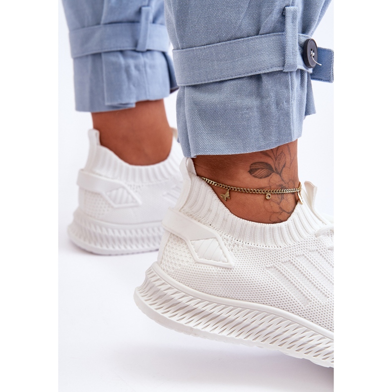 PG1 Scarpe da ginnastica in tessuto senza lacci da donna Bianche Zauna bianco 1