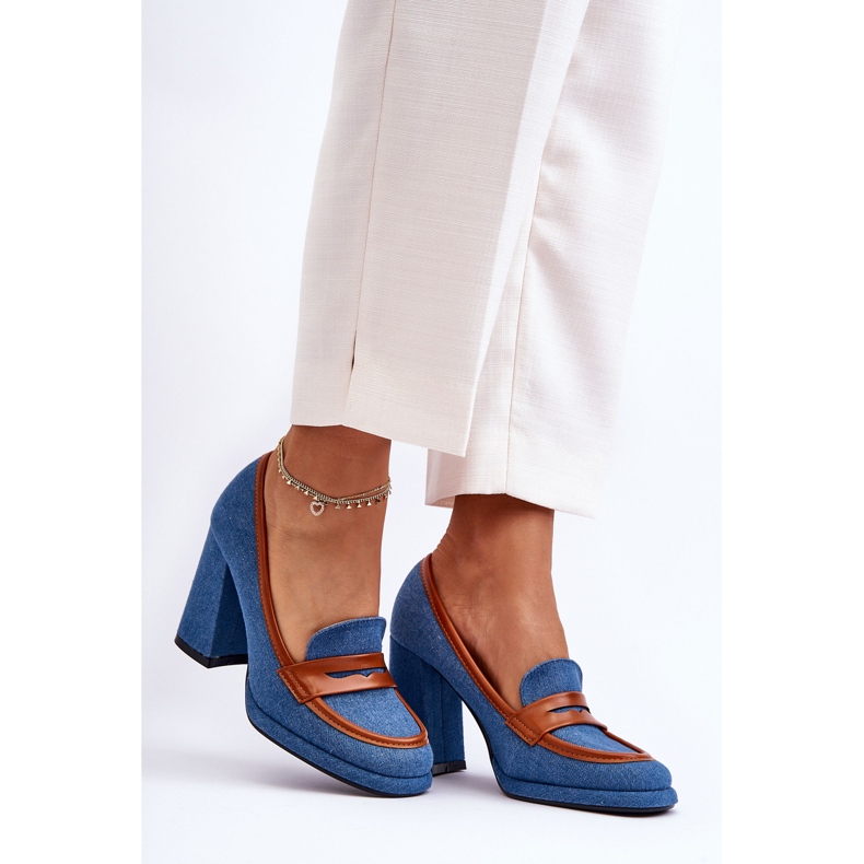 PS1 Décolleté Alla Moda Sul Tacco Alto Blue Florence 1