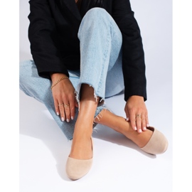 Comode ballerine in suede beige 1