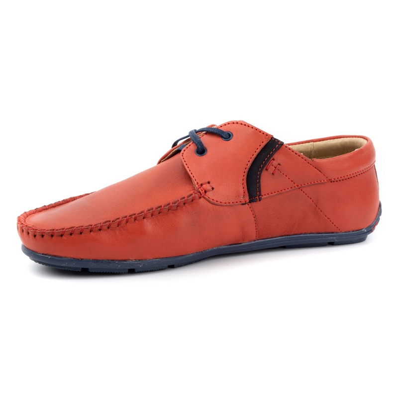 Olivier Mocassini uomo in pelle 297 rosso 1