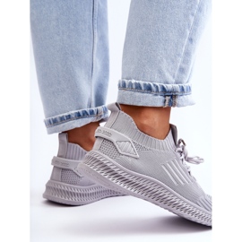 PG1 Scarpe da ginnastica in tessuto senza lacci da donna Grigio Zauna 2