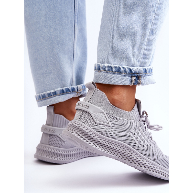 PG1 Scarpe da ginnastica in tessuto senza lacci da donna Grigio Zauna 2