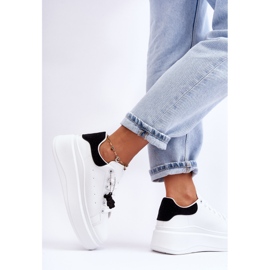PS1 Scarpe sportive da donna su una massiccia piattaforma Mariell bianca e nera 2
