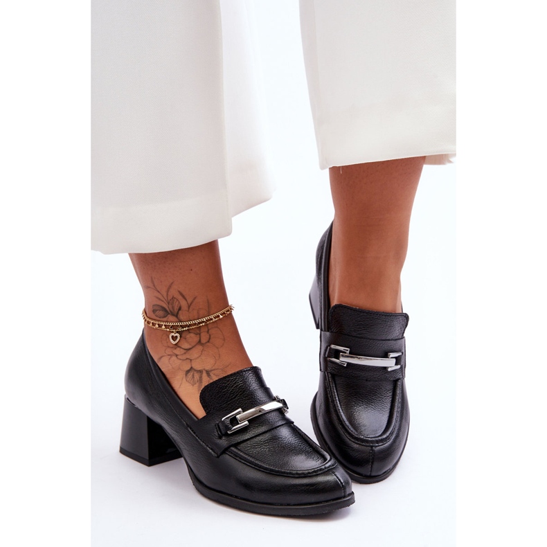 Lemar Comode décolleté in pelle nera Damira nero 1