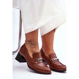Lemar Comode pompe in pelle marrone Damira 2