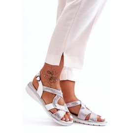 Sandali Donna in Pelle S.Barski 97619 Argento d'argento 6