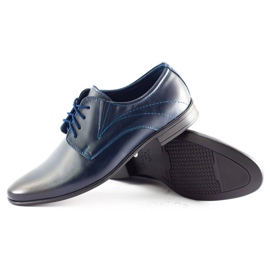 Olivier Scarpe da uomo in pelle 256 blu navy 2