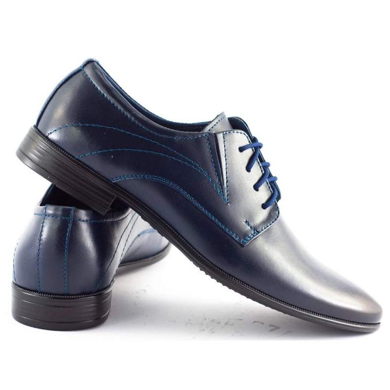 Olivier Scarpe da uomo in pelle 256 blu navy 3