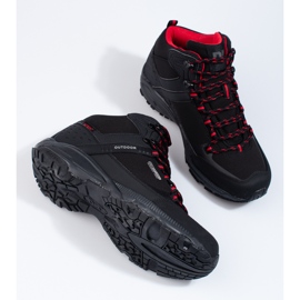 Scarpe da trekking stringate da uomo DK con tomaia alta nero 1