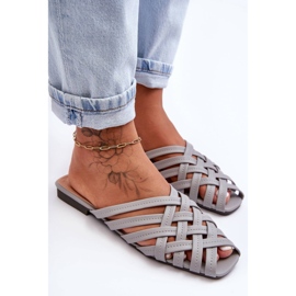 PS1 Sandali Donna Con Righe Grigio Doralia 2