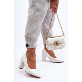 Décolleté con tacco alto classico Odessa bianco 1