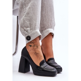 Décolleté Alisa nere con tacco alto nero 2