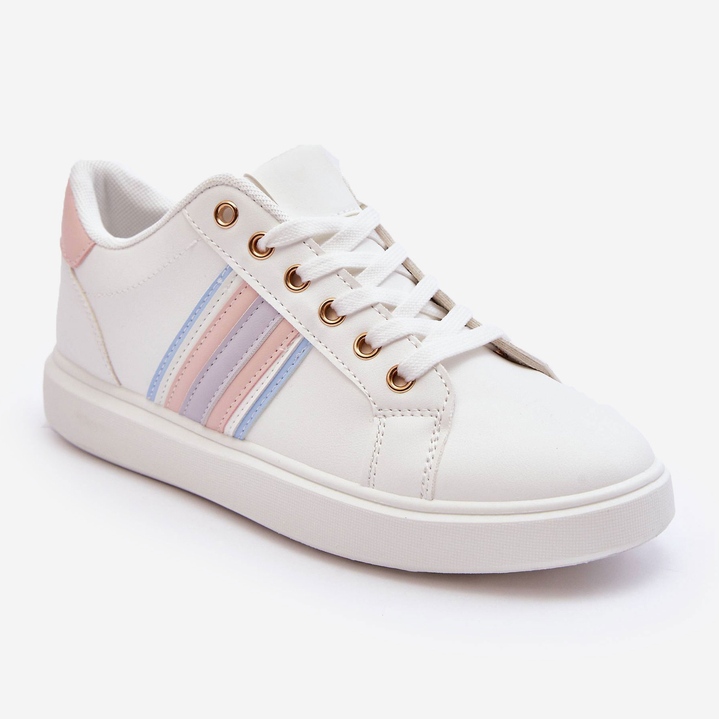 PG1 Scarpe Sportive da Donna in Pelle Rilee Bianche e Rosa bianca 2