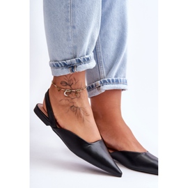 PS1 Ballerine senza lacci in pelle da donna Germes nere nero 1