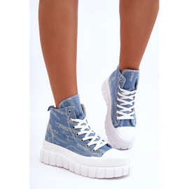 PS1 Sneakers Alta in Tessuto da Donna Blu Degas 1