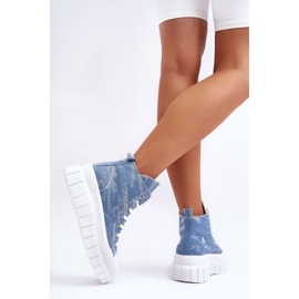 PS1 Sneakers Alta in Tessuto da Donna Blu Degas 2