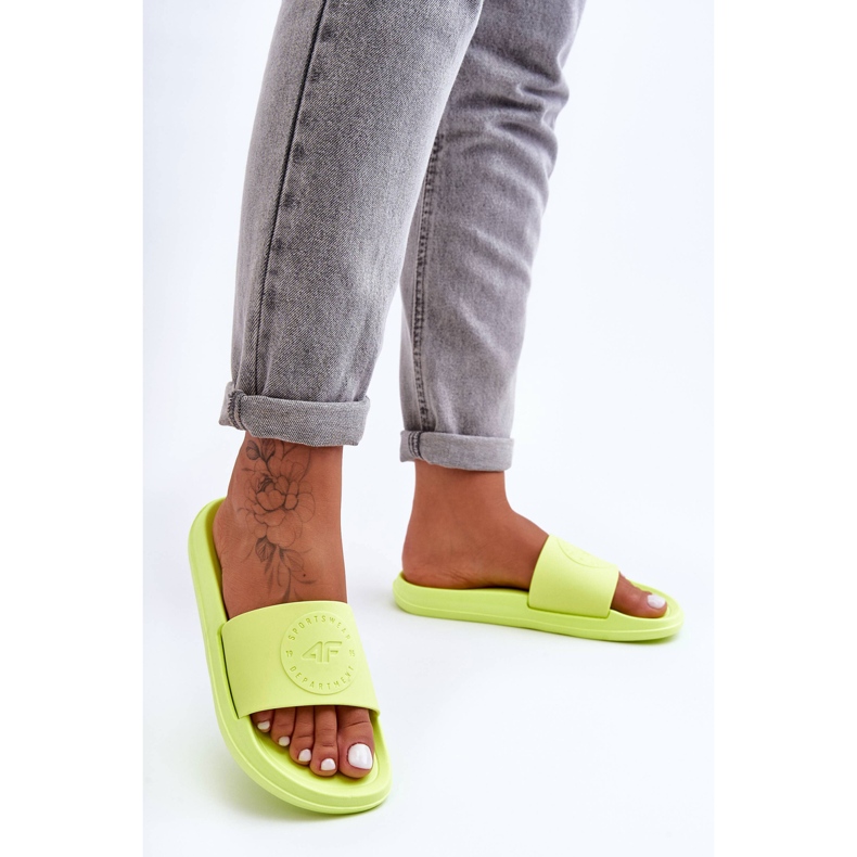 Ciabatte Sportive da Donna 4F 4FSS23FFLIF069-72S Lime verde 2