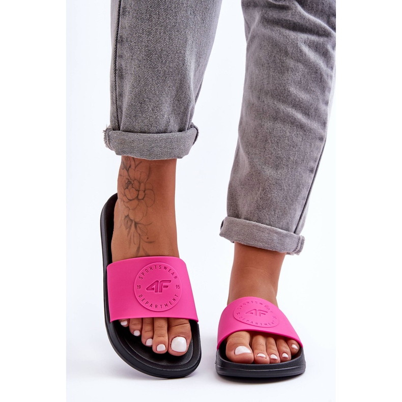 Ciabatte Sportive Donna 4F 4FSS23FFLIF069-55S Rosa-Nero 2