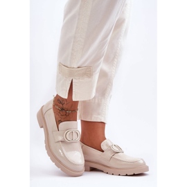 PG1 Mocassini con plateau laccati Beige Jarren 1
