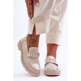 PG1 Mocassini con plateau laccati Beige Jarren 2