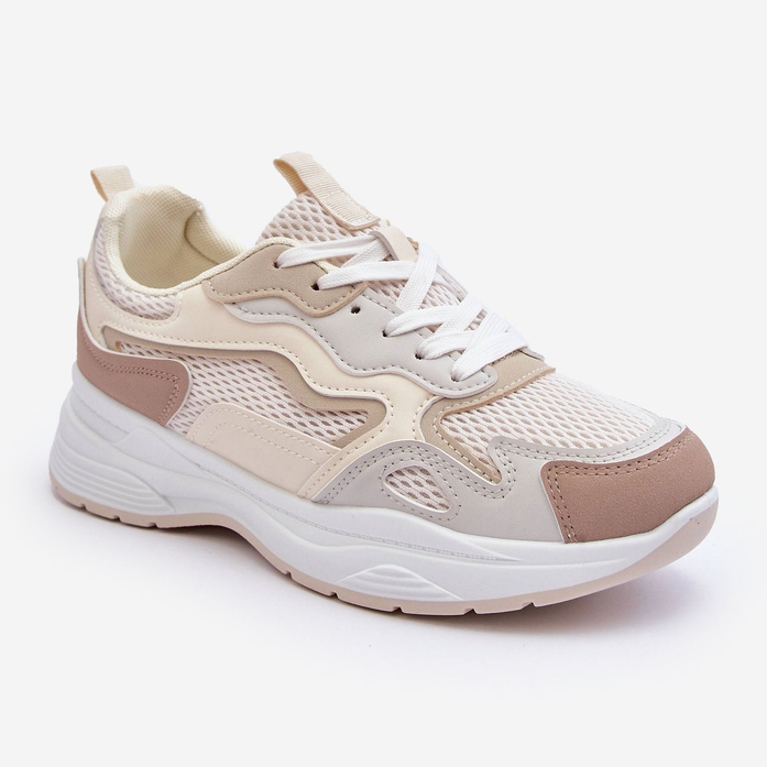 PG1 Scarpe Sportive da Donna Sneakers Piattaforma Beige Lomare 1