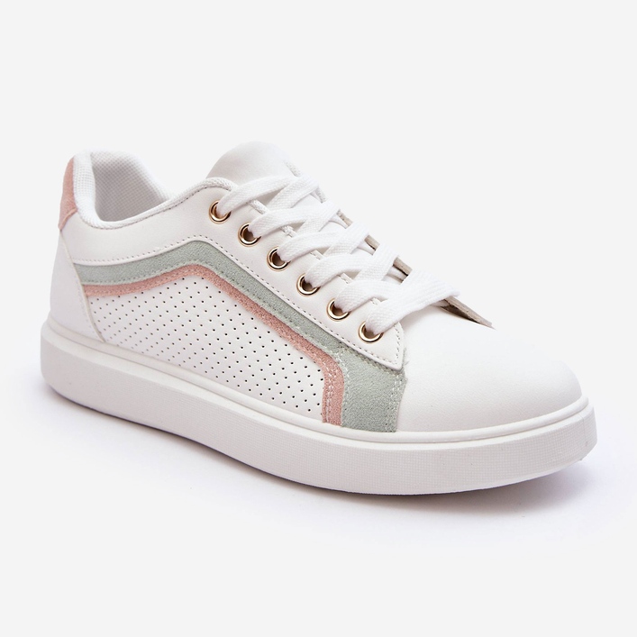 PG1 Scarpe Sportive Classiche da Donna Bianche e Rosa Amaranti bianca 1