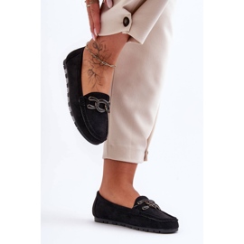 PG1 Mocassini Donna in Camoscio Nero Appia 1