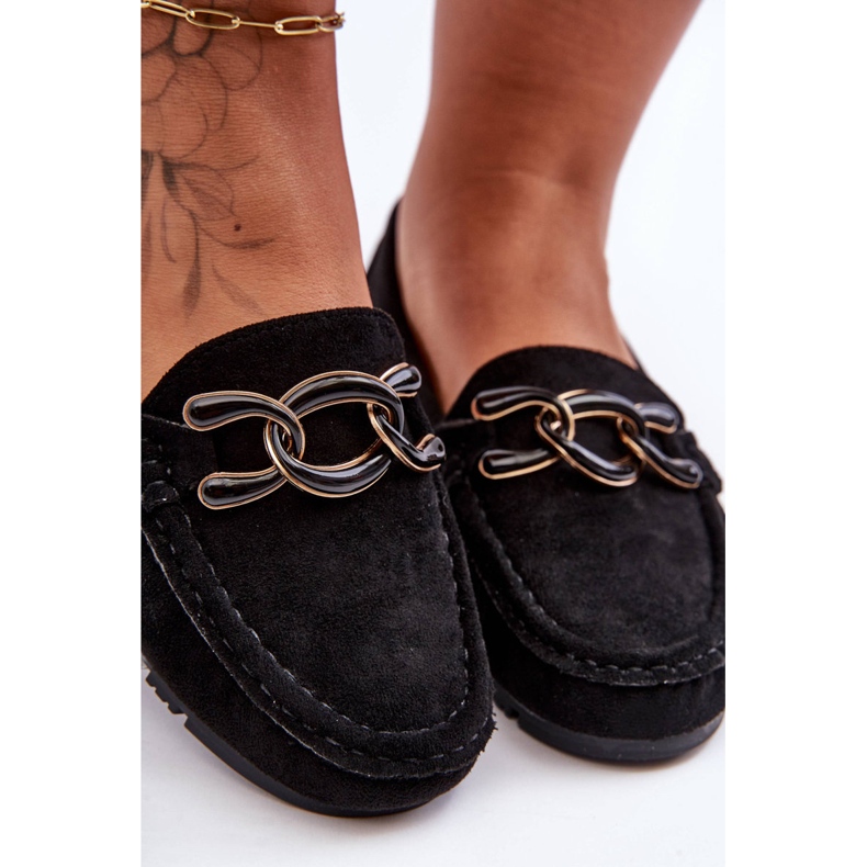 PG1 Mocassini Donna in Camoscio Nero Appia 2