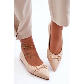 PG1 Ballerine In Camoscio Con Decoro Noldaia Beige 2
