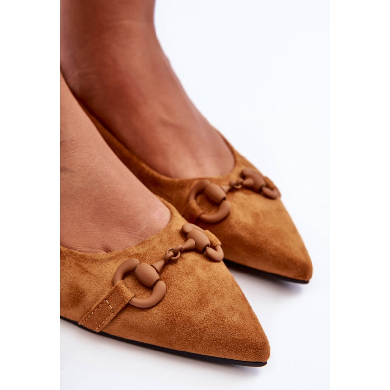 PG1 Ballerine In Camoscio Con Decoro Noldaia Marrone 2