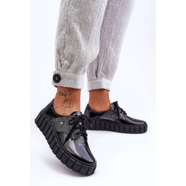 Lemar Scarpe con zeppa in pelle Black Hypnosis nero 1