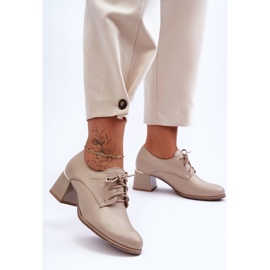 Laura Messi Tacchi Alti In Pelle Da Donna Beige Keria 1